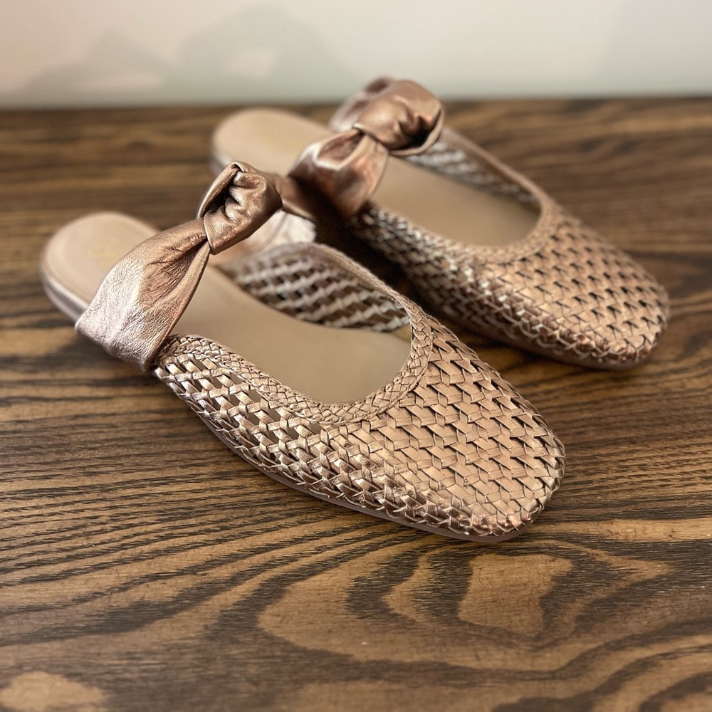NEW Seychelles Bronze Leather Mule Flats size 8.5